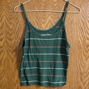 American Eagle Outfitters Forest Green Striped Camisole
